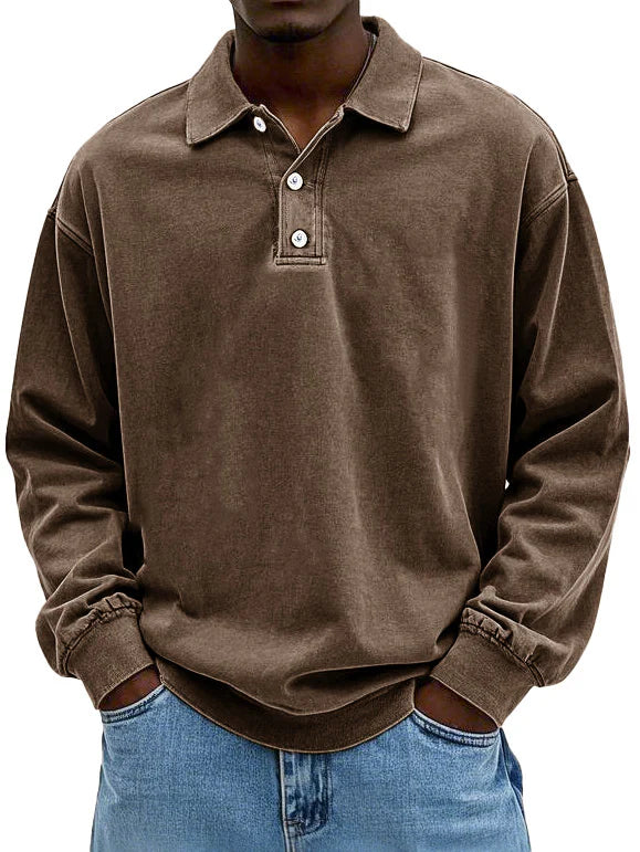 Lennart™ | Lässiges langärmeliges Herren-Polo