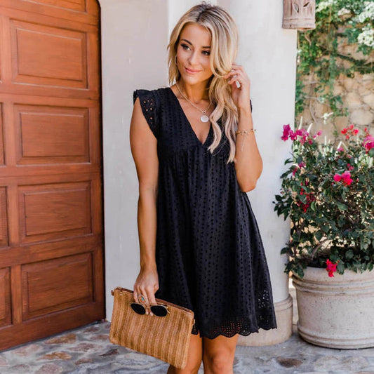 Elspeth™ – Sommerkleid mit Taschen, Spitze & Integrierten Shorts